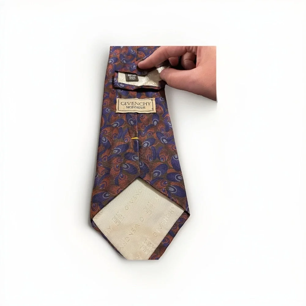 Vintage Givenchy Monsieur Silk Tie‎ From Italy Abstract Colorful